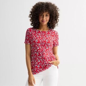 NWOT Floral Red Women's Top